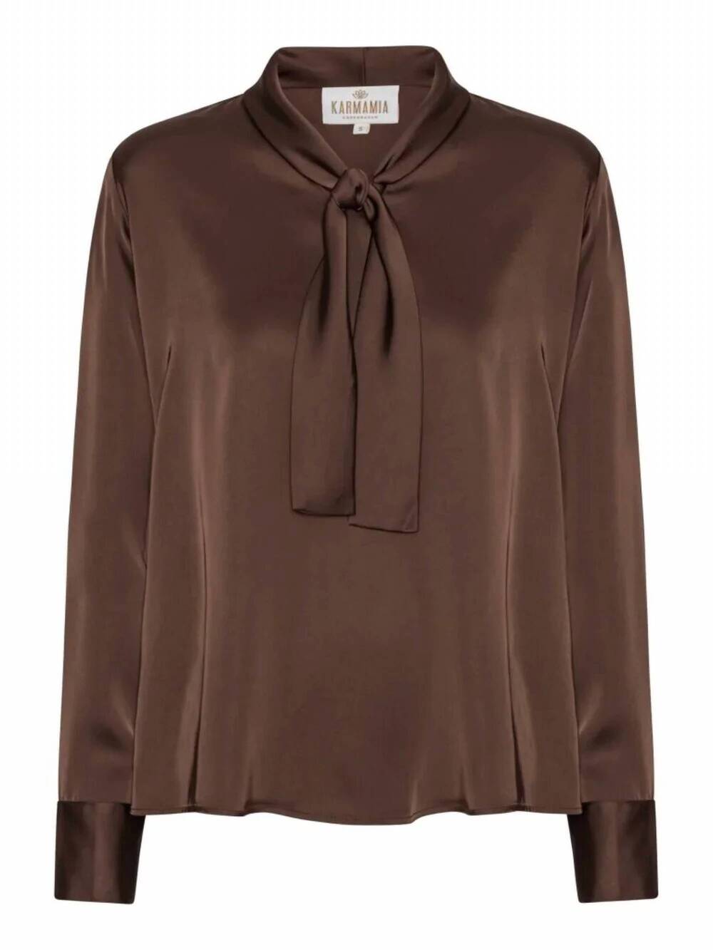 NEW KARMAMIA women's audrey blouse in semi rich brown